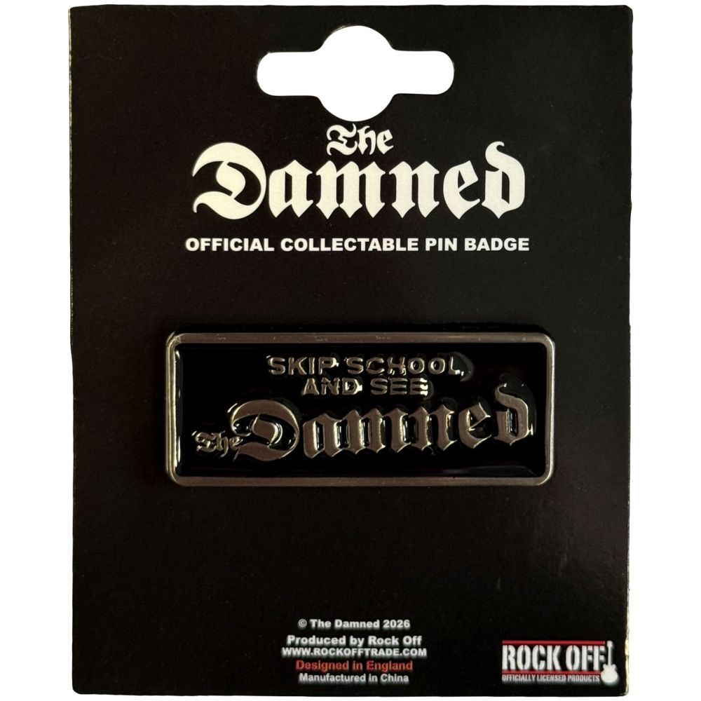 The Damned - Skip School Pin - Black/Brown
